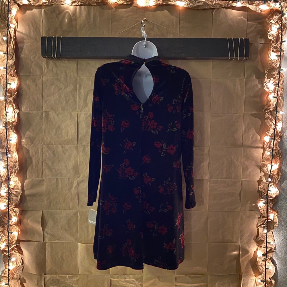 Falls Creek Mockneck Velour Dress